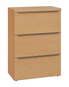 SIN 3 - 83Z kancelářská skříň, 3-zásuvková, 1120x800x400, buk royal